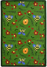 Joy Carpets Kid Essentials Bee Attitudes Green